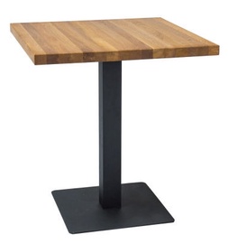 Pusdienu galds Signal Meble Puro Lity Oak Black, 700x700x760 mm