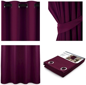 Nakts aizkari AmeliaHome Blackout, violeta, 140 cm x 270 cm