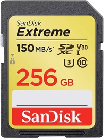Atmiņas karte SanDisk Extreme 256GB SDXC Class 10 UHS-I SDSDXV5-256G-GNCIN