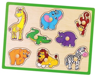 Viga Wooden Flat Puzzles Wild Animals 50019