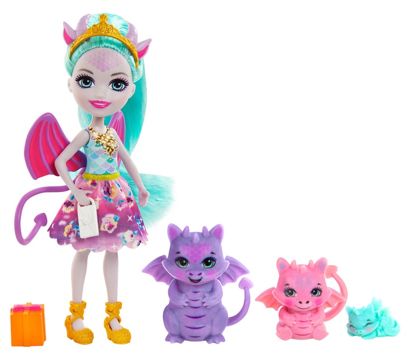 Nuku - kujuke Mattel Enchantimals Enchantimals Royals Deanna Dragon GYJ09, 15 cm