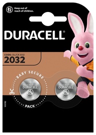 Baterijas Duracell DURSC90, CR2032, 3 V, 2 gab.