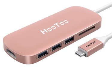 HooToo USB-C USB 3.0 HDMI SD Hub Rose Gold