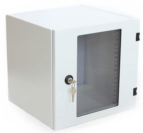 Assmann Wall Cabinet 10'' 4U/300mm Glass Grey