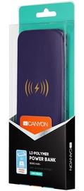 Canyon Power Bank with Wireless Charger 8000mAh Purple