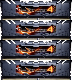 G.SKILL RipJaws 4 Grey 16GB 2400MHz CL15 DDR4 KIT OF 4 F4-2400C15Q-16GRB