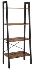 Plaukts Songmics, brūna/melna, 56 cm x 34 cm x 136 cm