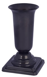 Vaas Form Plastic Plastic Grave Vase with Leg D16.8 Dark Grey