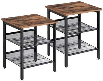 Songmics End Tables Black/Brown 2pcs 40x40x50cm