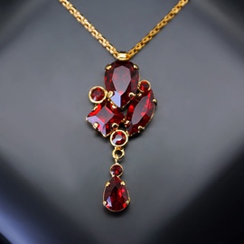 Diamond Sky Pendant Fillory Siam With Swarovski Crystals
