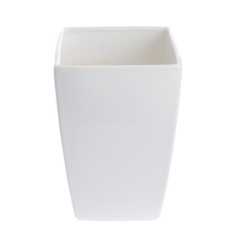 Puķu pods Ceramic, keramika, 23 cm, Ø 23 cm x 23 cm, balta