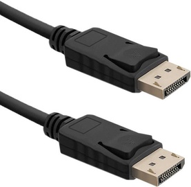 Vads Qoltec DisplayPort v1.4 Cable, melna, 2 m