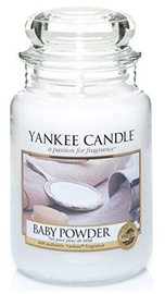 Aromātiskā svece Yankee Candle Classic Large Jar Baby Powder, 623 g, 110-150 h