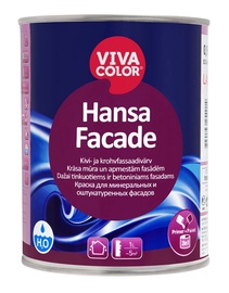 Värvid krohvi- ja kivifassaadidele Vivacolor Hansa Facade, valge, 0.9 l