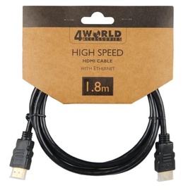 4World Cable HDMI / HDMI 1.8m Black