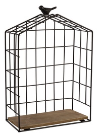 Home4you Wall Shelf Bird Cage Black Medium