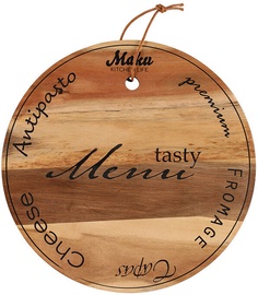 Pjaustymo lentelė Maku Tasty Menu Cheese, ruda, 28 cm x 28 cm