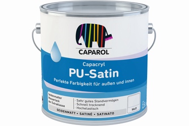 Krāsa Caparol Capacryl Pu-satin, matēts, 0.7 l, balta