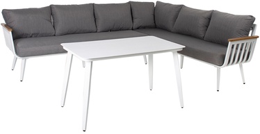 Home4you Corner Sofa And Table Harvest Gray