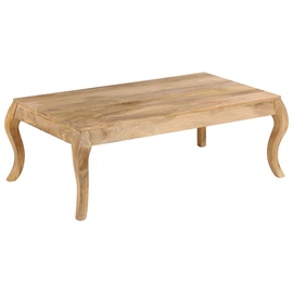 Kafijas galdiņš VLX Solid Mango Wood 247111, gaiši brūna, 800 mm x 800 mm x 400 mm