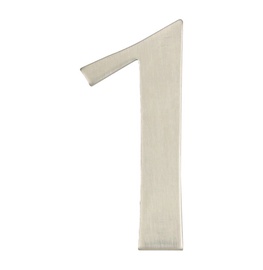 Durvju numurs Haushalt SS-1, 62 mm x 35 mm, nerūsējošais tērauds, nerūsējošā tērauda