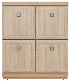 Black Red White Oregon Chest Of Drawers KOM4D Sonoma Oak