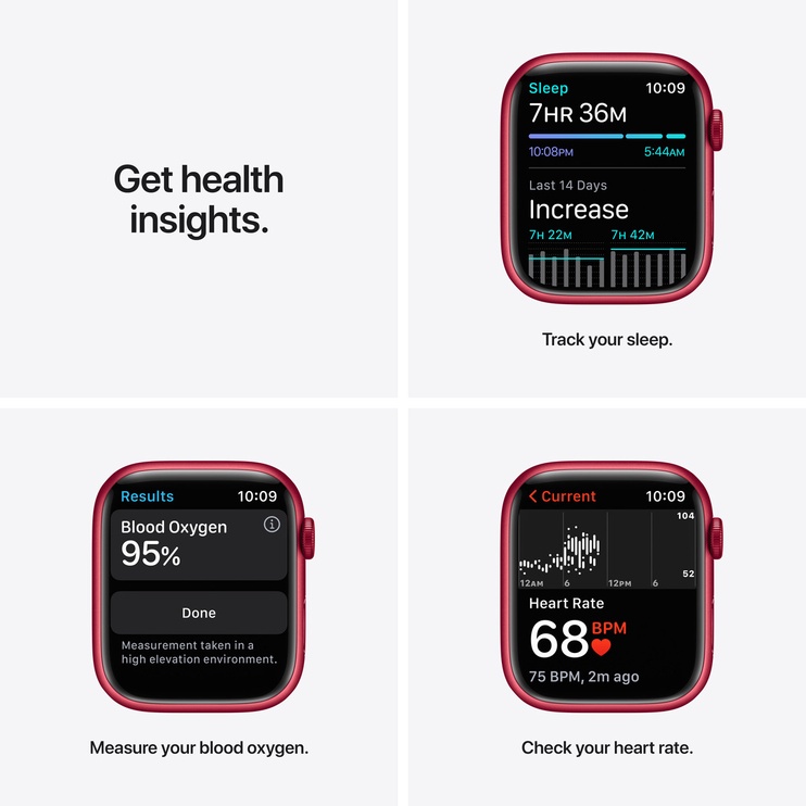 Умные часы Apple Watch 7 GPS + Cellular 45mm, красный