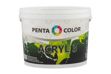Dispersijas krāsa Pentacolor Acryl 3, balta, 10 l