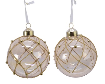 Ziemassvētku eglītes rotaļlieta Kaemingk 067436 Gold/Transparent, 80 mm, 3 gab.