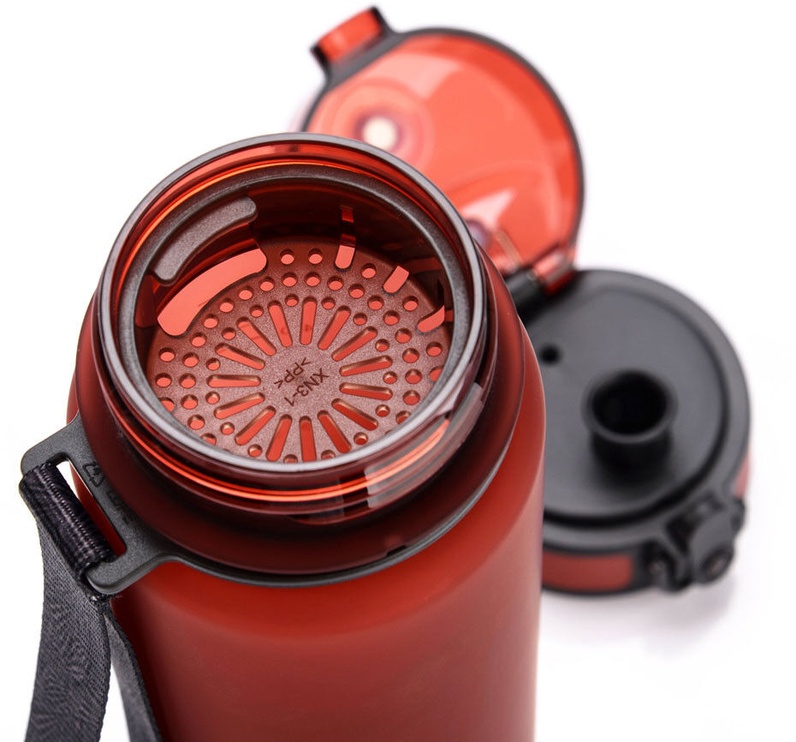 Sporta pudeles un šeikeri Meteor 74585, sarkana, 0.65 l