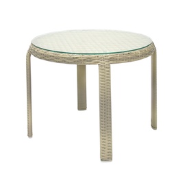 Садовый стол Home4you Wicker Beige, 52 x 52 x 43 см