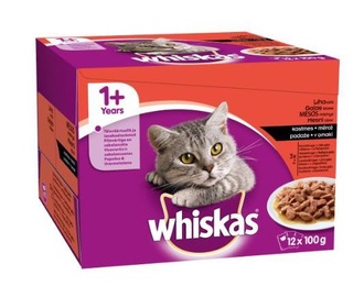 Konservuotas ėdalas katėms Whiskas, 12 x 100 g
