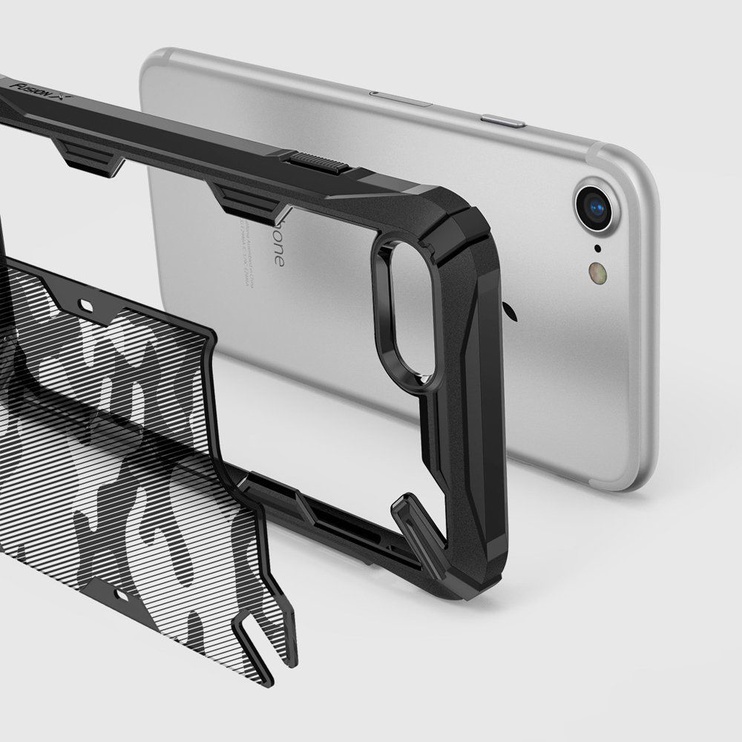 Telefono dėklas Ringke, iPhone 7/Apple iPhone 8/Apple iPhone SE 2020, juoda