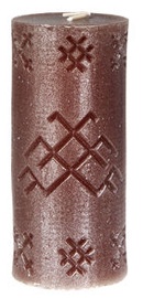 Свеча Verners Candle 6x14cm Brown/Silver