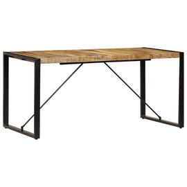 Söögilaud VLX 247417, pruun/must, 1600 mm x 800 mm x 750 mm