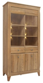 Black Red White Bergen Glass Door Cabinet Larch