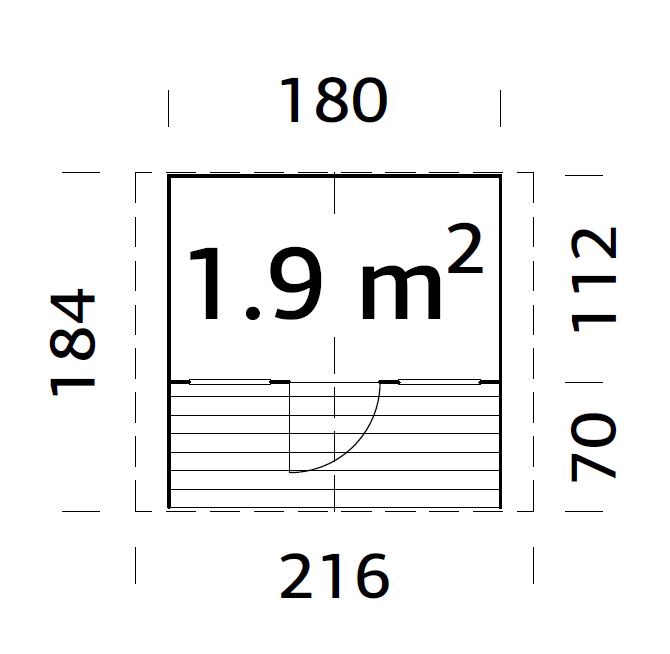 Mängumaja Palmako Felix ELD16-1818, 1.9 m²