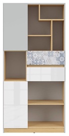 Plaukts Black Red White Nandu, ozola, 79.5x39x164 cm