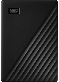 Cietais disks Western Digital My Passport, HDD, 5 TB, melna