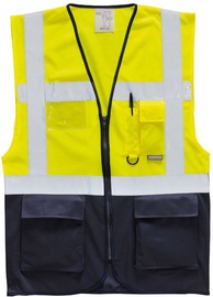 Pesso Vest LSGMP With Zipper Yellow/Navy M