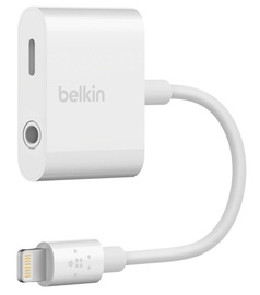 Adapteris Belkin, 3.5 mm (AUX)/Apple Lightning, balta