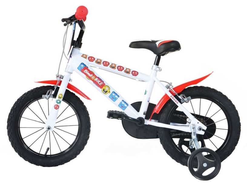 Детский велосипед Bimbo Bike, белый/красный, 16″