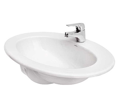Vannas istabas izlietne Cersanit Gamma, keramika, 630 mm x 475 mm x 220 mm