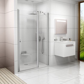 Dušo durys Ravak Chrome CSD2-110 satinas+stiklas Transparent