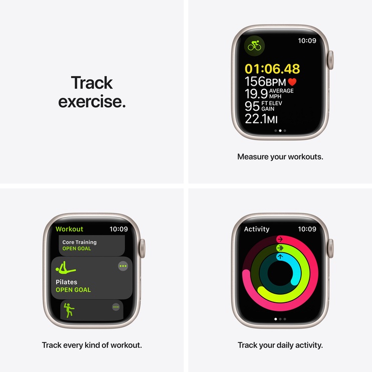 Умные часы Apple Watch 7 GPS + Cellular 45mm, бежевый