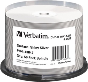 Verbatim DVD+R 4.7GB 16x 50pcs 43647