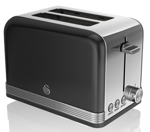 Swan 2 Slice Retro Toaster ST19010BN Black