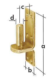 Stiprinājuma detaļas vārtiem Domax 614101/644101/830401, dzeltena