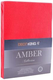 Voodilina DecoKing Amber, punane, kummiga