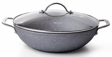 Fissman Moon Stone Wok Pan With Glass Lid 28x8cm